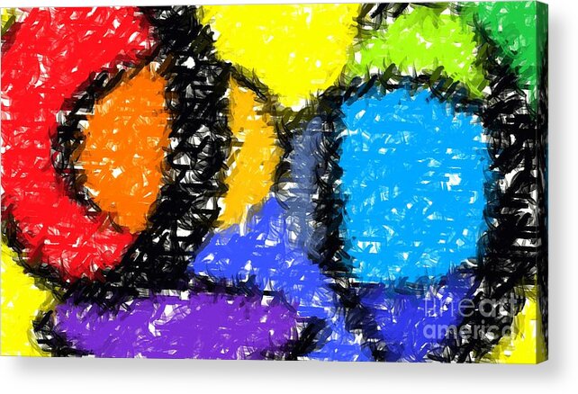 Abstract Acrylic Print featuring the digital art Colorful Abstract 3 by Chris Butler