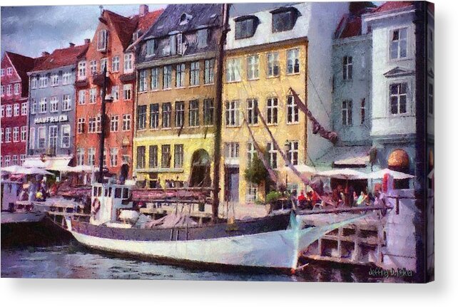 Scandinavia Acrylic Print featuring the painting Copenhagen by Jeffrey Kolker