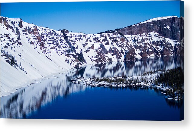 Crater Lake Acrylic Print featuring the photograph Crater Lake reflections by Kunal Mehra
