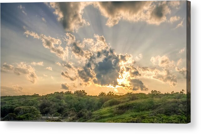 Crepuscular Acrylic Print featuring the photograph Crepuscular Rays by Traveler's Pics