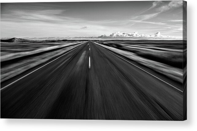 Denmark Acrylic Print featuring the photograph Driving West Coast. by Leif L?ndal