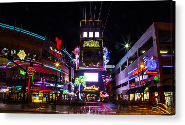 Las Vegas Acrylic Print featuring the photograph Entrance to the Experience by Angus HOOPER III