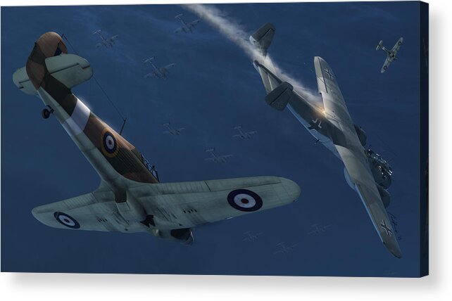 Raf Acrylic Print featuring the painting Eye of the Hurricane by Adam Burch