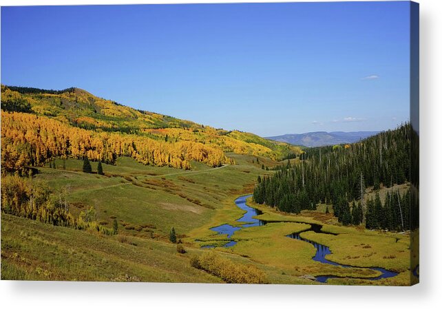 Scenics Acrylic Print featuring the photograph Fall Season In Flat Tops Recreation Area by David Epperson