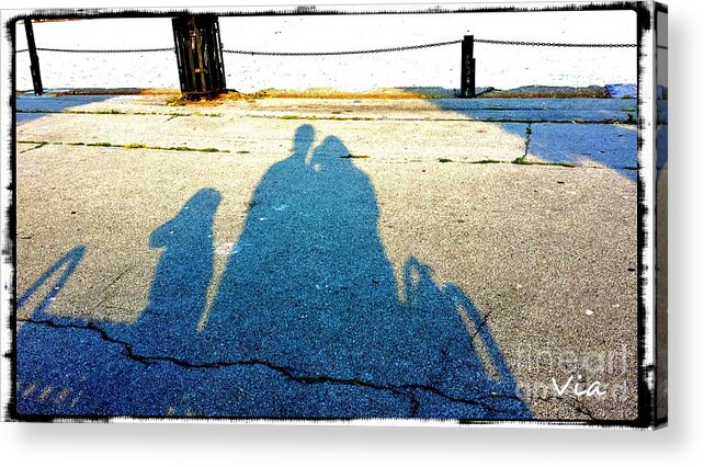 Shadows Acrylic Print featuring the photograph Family Portrait by Judy Via-Wolff