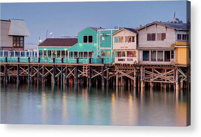 Tranquility Acrylic Print featuring the photograph Fishermans Wharf, Monterey by Photo By Chris Axe