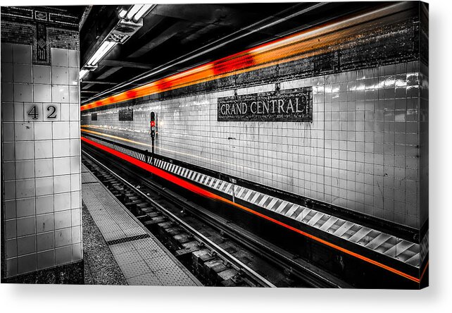 Travel Acrylic Print featuring the photograph Grand Central Station Subway by David Morefield