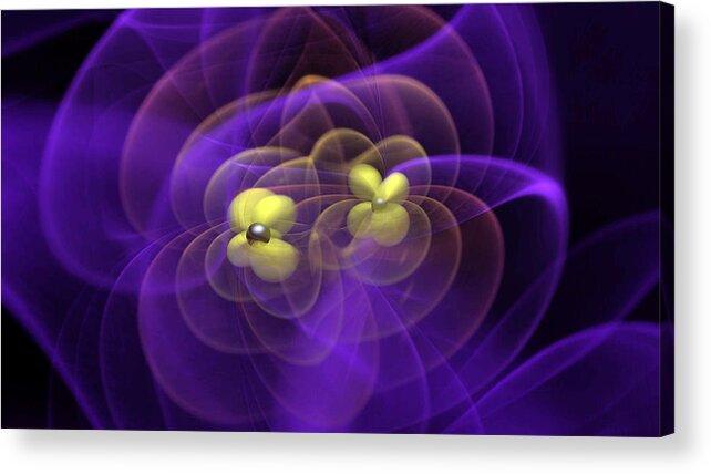 Science Acrylic Print featuring the photograph Gravitational Waves Emitted By Black by Science Source