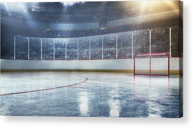 Recreational Pursuit Acrylic Print featuring the photograph Hockey arena by Dmytro Aksonov