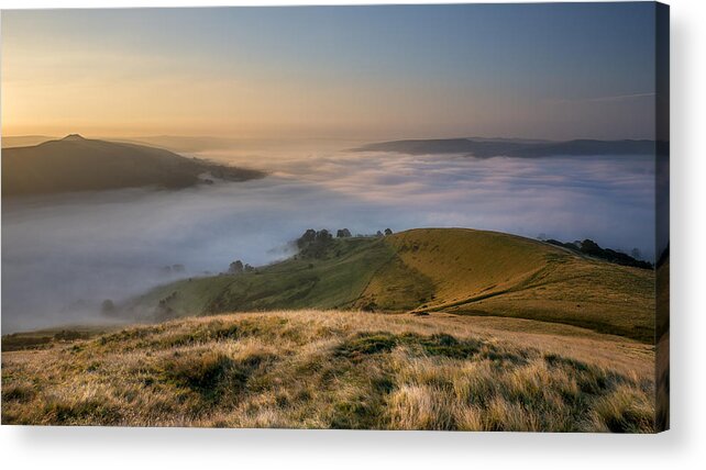 Hope Valley Acrylic Print featuring the photograph Hope Valley Autumn Mist by Steve Tucker