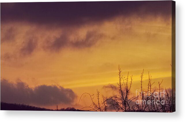 Sunset Acrylic Print featuring the photograph Sunset Landscape by Charlie Cliques