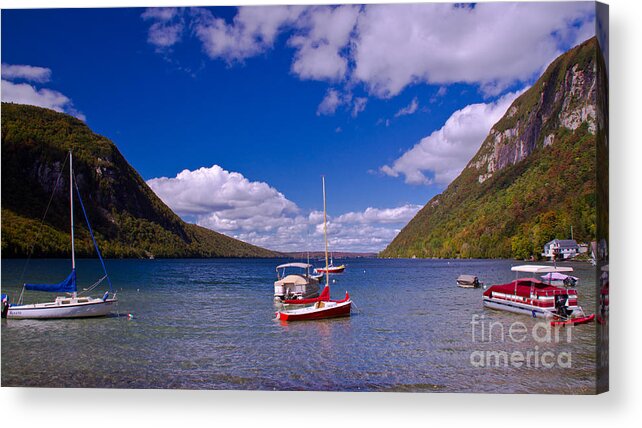 Lake Willowby Vermont Acrylic Print featuring the photograph Lake Willoughby. by New England Photography
