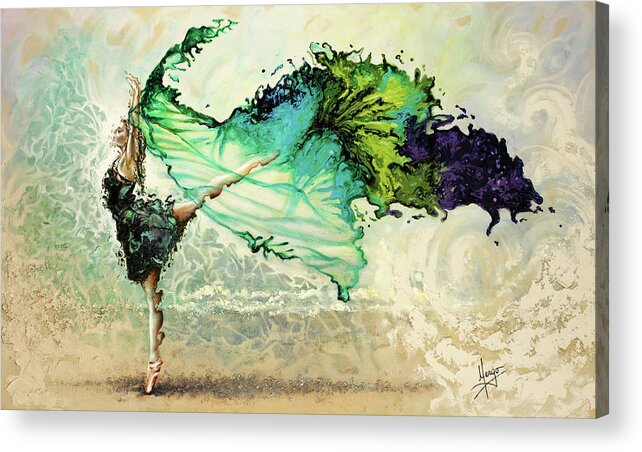 Liberty Acrylic Print featuring the painting Like air I will raise by Karina Llergo