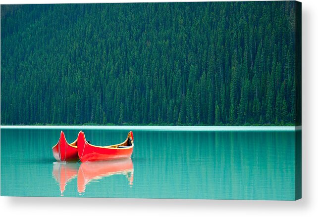Lakes Acrylic Print featuring the photograph Louise Reflection by Darren Bradley