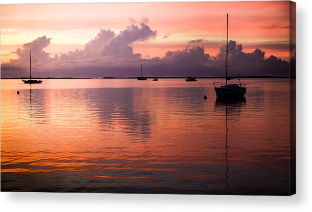 Sailboats Acrylic Print featuring the photograph Lullabye Of Calming Winds by Karen Wiles