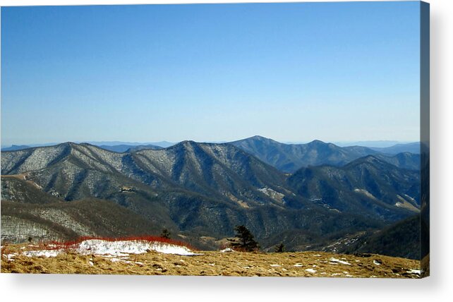 Mountains Acrylic Print featuring the photograph March Snow in the Mountains by Cynthia Clark