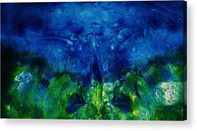 Sky Acrylic Print featuring the painting Midnight Angel by Sharon Ackley