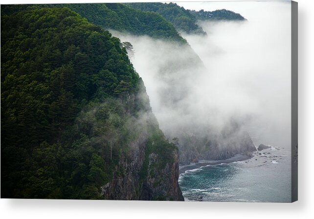 Cloud Acrylic Print featuring the photograph Mist over Kitayamazaki by Brad Brizek