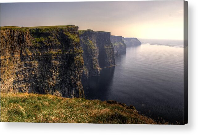 Cliffs Of Moher Acrylic Print featuring the photograph Moher Sunset by Ryan Moyer