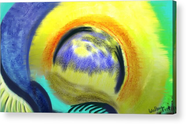 Abstract Acrylic Print featuring the painting Monday by Christina Wedberg