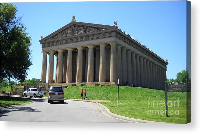 Parthenon Acrylic Print featuring the photograph Parthenon in Nashville by Paula Talbert
