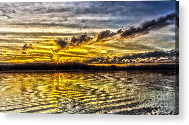 Lake-lanier Acrylic Print featuring the photograph Passing storm two. by Bernd Laeschke