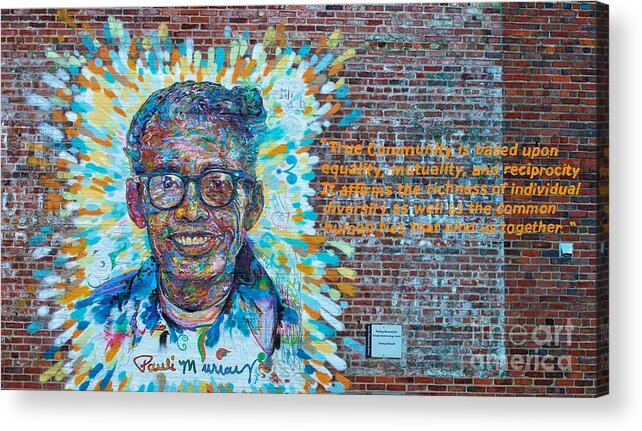 Pauli Murray Acrylic Print featuring the photograph Pauli Murray Mural by John Harmon