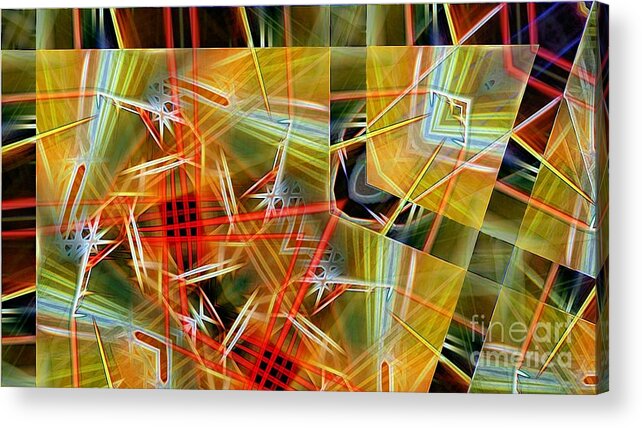 Abstract Acrylic Print featuring the photograph Pick Up Sticks in Geometry by Ronald Bissett