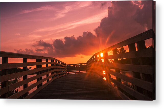 Sunset Acrylic Print featuring the photograph Pink Sky Sunset by Don Durfee