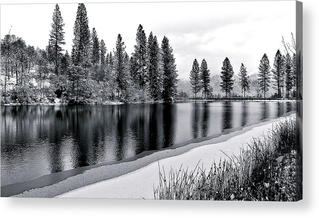 Weather Acrylic Print featuring the photograph Pond In Snow by Julia Hassett