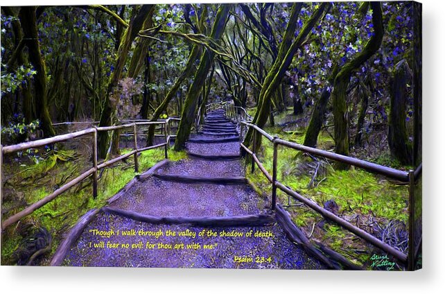 Purple Path Acrylic Print featuring the painting Purple Path Through the Valley by Bruce Nutting