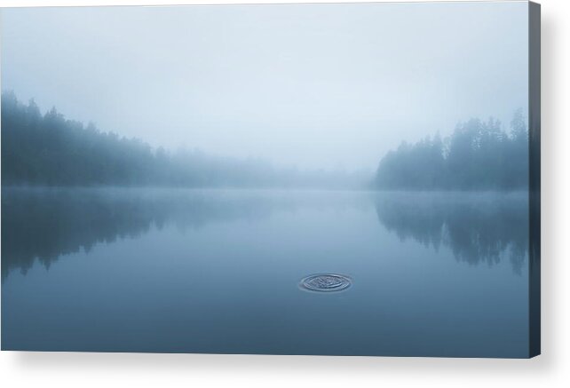 Ripple Acrylic Print featuring the photograph Ripple In The Water by Christian Lindsten