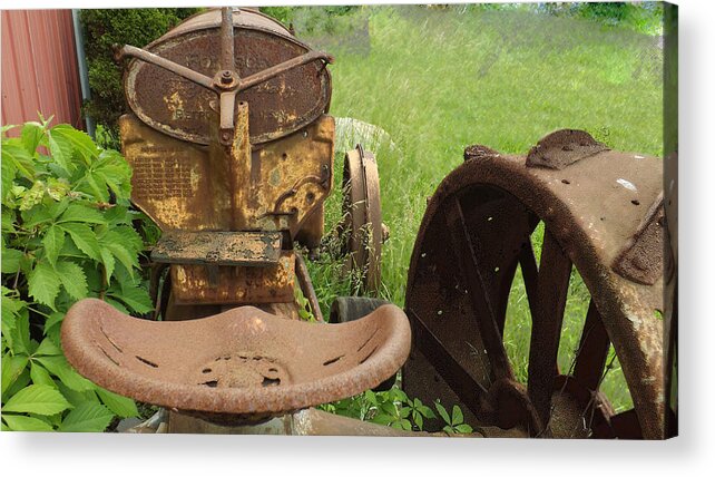 Rusty Acrylic Print featuring the photograph Rusty Tractor by Joyce Wasser