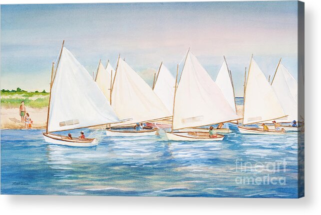 Sailing In The Summertime Ii Acrylic Print featuring the painting Sailing in the Summertime II by Michelle Constantine