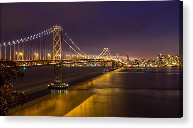 San Francisco Acrylic Print featuring the photograph San Francisco Bay bridge by Pierre Leclerc Photography