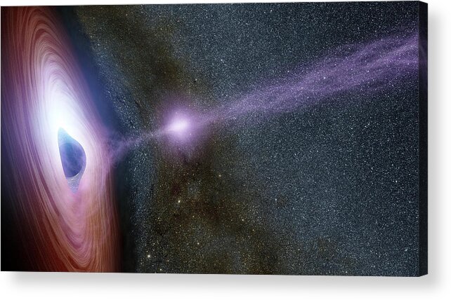 Science Acrylic Print featuring the photograph Shifting Coronas Around Black Holes by Science Source