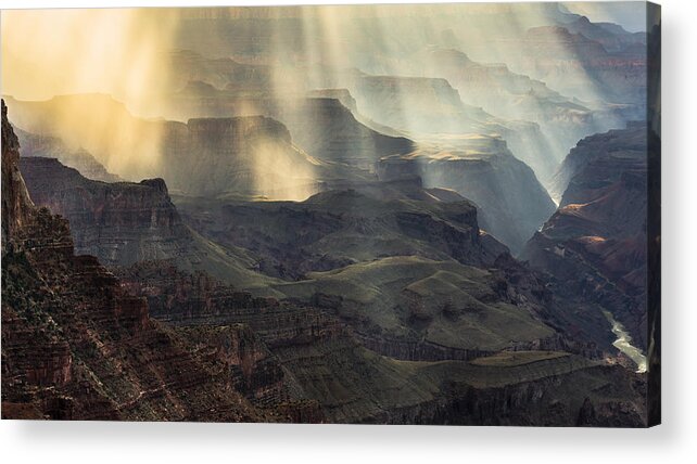 South Rim Grand Canyon Acrylic Print featuring the photograph Slave of Light by Chuck Jason