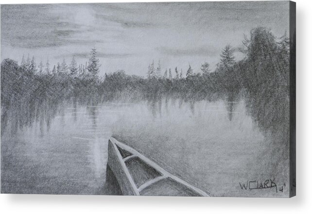 Solitude Acrylic Print featuring the drawing Solitude by Wade Clark