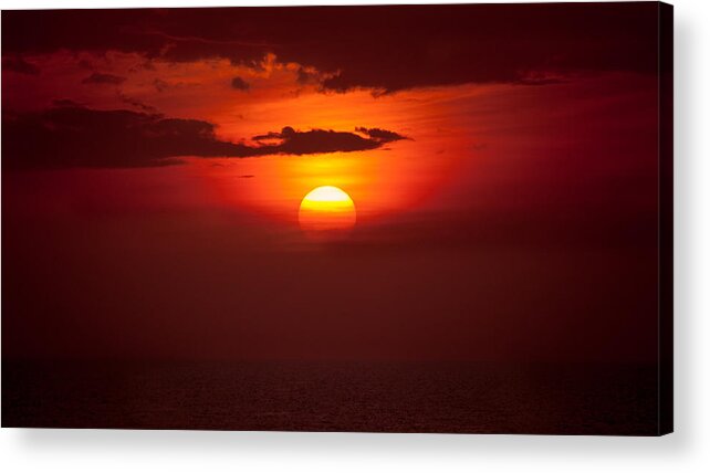 Bahamian Sunset Acrylic Print featuring the photograph Somewhere in the Bahamas by Maria Robinson