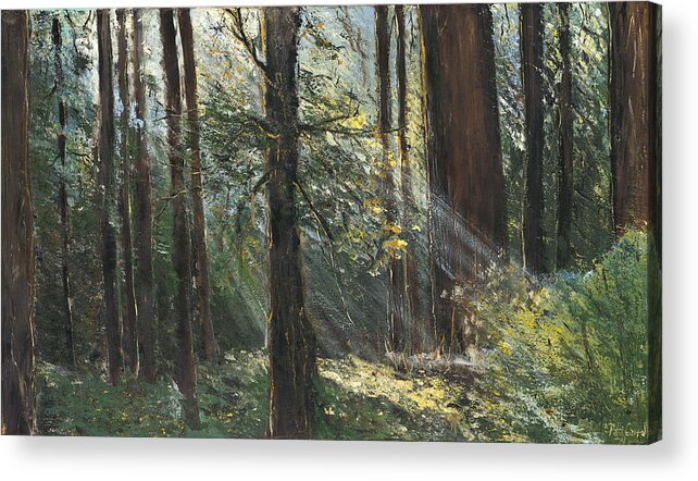 Spirit Woods Acrylic Print featuring the painting Spirit Woods by Patricia Trudeau