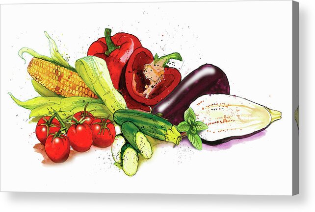 Abundance Acrylic Print featuring the photograph Still Life Variety Of Vegetables by Ikon Ikon Images
