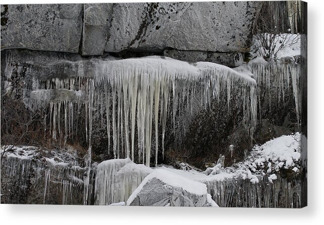 Stone Acrylic Print featuring the photograph Stone and Ice by Pekka Sammallahti
