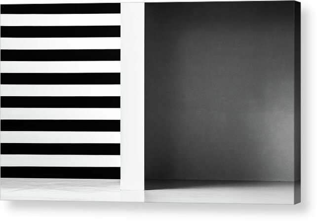 Abstract Acrylic Print featuring the photograph Stripes And Shadows by Inge Schuster