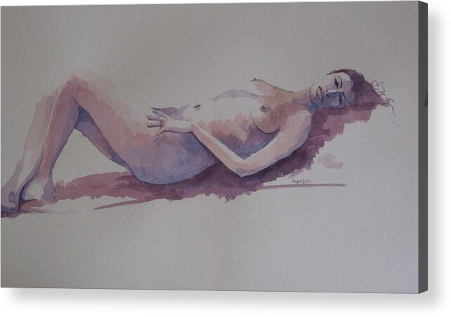 Female Acrylic Print featuring the painting Study for Stephanie by Ray Agius