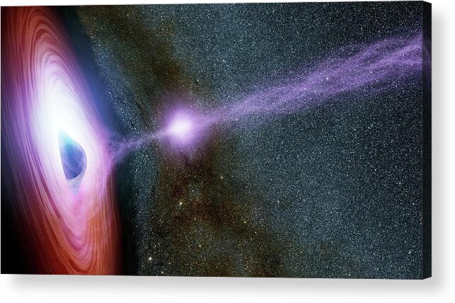 Accreting Acrylic Print featuring the photograph Supermassive Black Hole Corona by Nasa/jpl-caltech