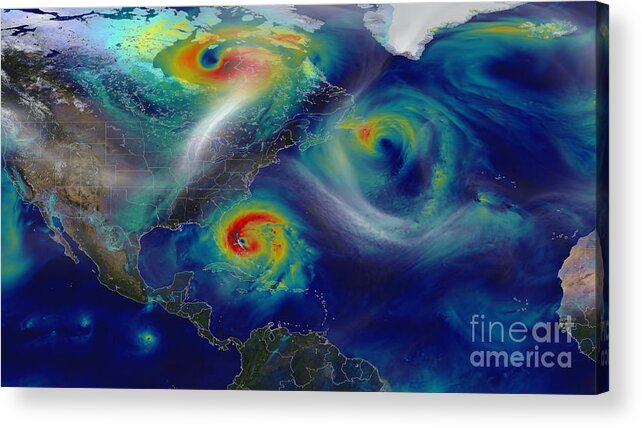 Science Acrylic Print featuring the photograph Superstorm Sandy by Science Source