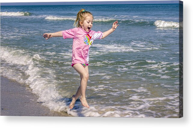 Daughter Acrylic Print featuring the photograph Surf's Up by Rob Sellers
