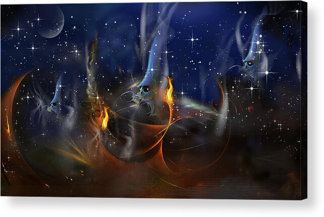 Phil Sadler Acrylic Print featuring the digital art The Dark Wraiths by Phil Sadler