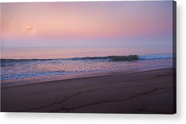 Moon Acrylic Print featuring the photograph The Tide Keeper by Bill Wakeley