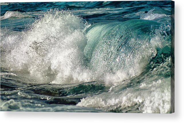  Beach Acrylic Print featuring the photograph Turquoise Waves by Stelios Kleanthous